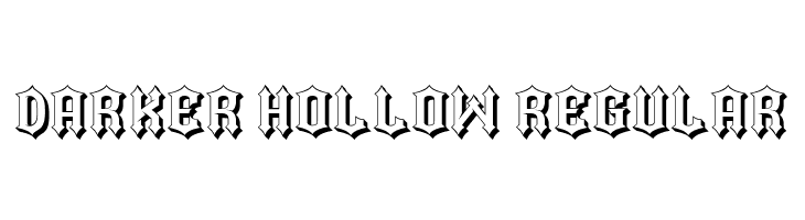 Darker Hollow Regular  les polices de caractères gratuit tlcharger