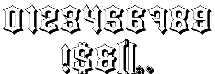 Darker Hollow Regular Font OTHER CHARS