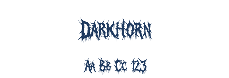 Darkhorn Font Preview
