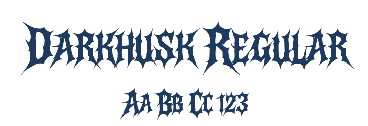 Darkhusk Regular Font Preview