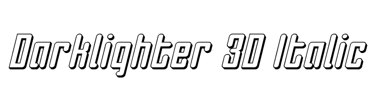 Darklighter 3D Italic  Descarca Fonturi Gratis