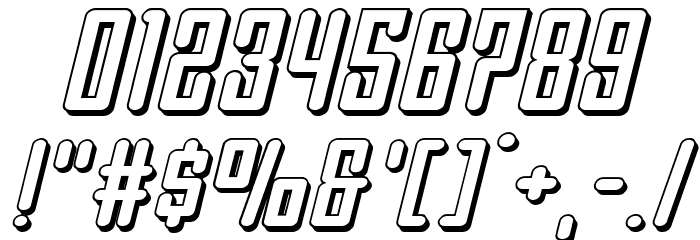 Darklighter 3D Italic Font OTHER CHARS