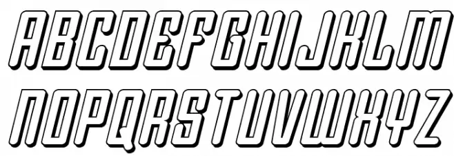 Darklighter 3D Italic Fonte MAIÚSCULAS