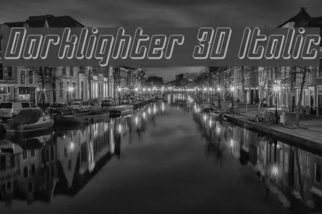 Darklighter 3D Italic Example 2