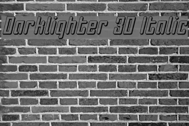 Darklighter 3D Italic Example 3