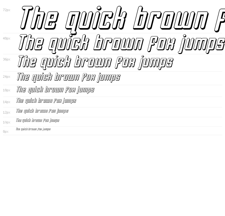 Darklighter 3D Italic Waterfall