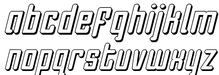Darklighter 3D Italic Font LOWERCASE