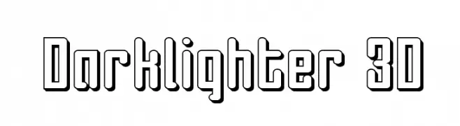 Darklighter 3D  font caratteri gratis