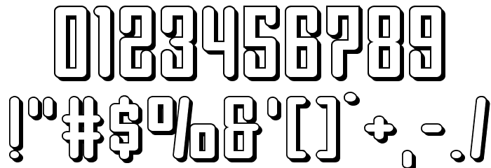 Darklighter 3D Font OTHER CHARS
