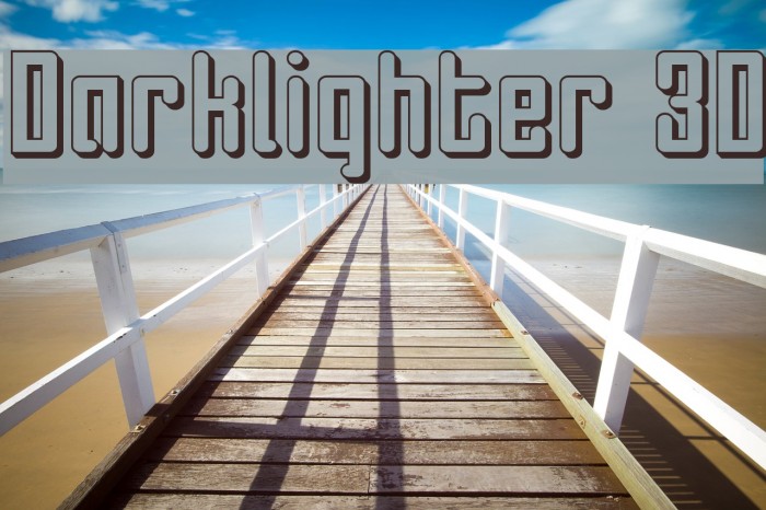 Darklighter 3D Font examples