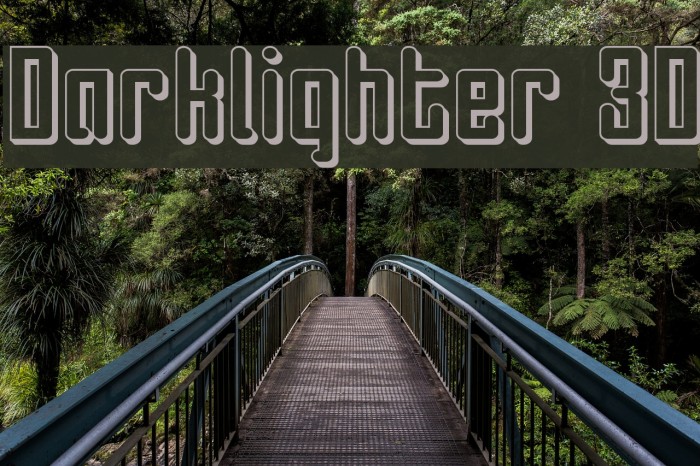 Darklighter 3D Font examples