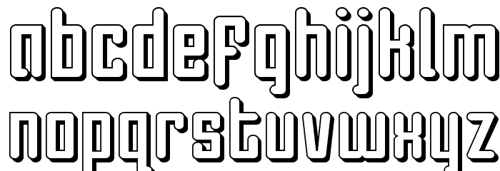 Darklighter 3D Font LOWERCASE