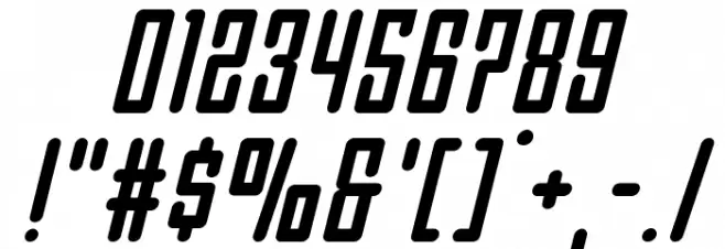 Darklighter Condensed Italic Font OTHER CHARS