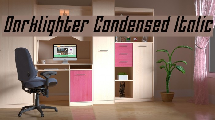 Darklighter Condensed Italic Example 2