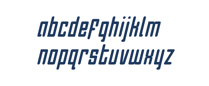 Darklighter Condensed Italic Lowercase