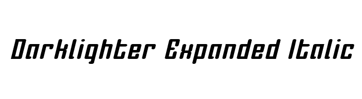 Darklighter Expanded Italic  font caratteri gratis