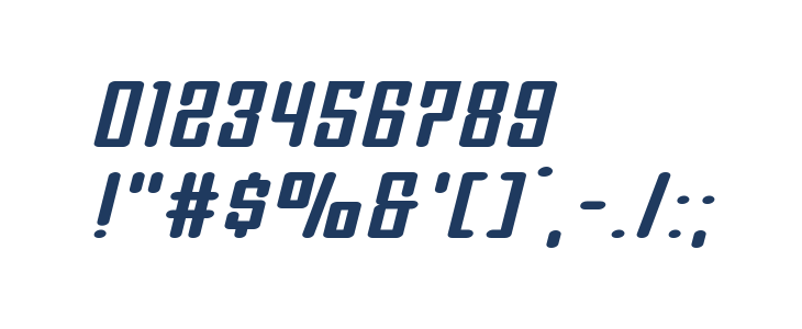 Darklighter Expanded Italic Other Characters