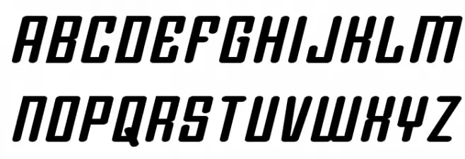 Darklighter Expanded Italic Schriftart Groß