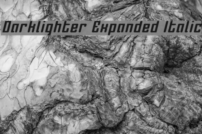 Darklighter Expanded Italic Font examples