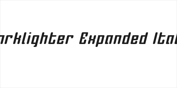 Darklighter Expanded Italic Logo