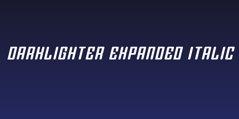 Darklighter Expanded Italic Social Header