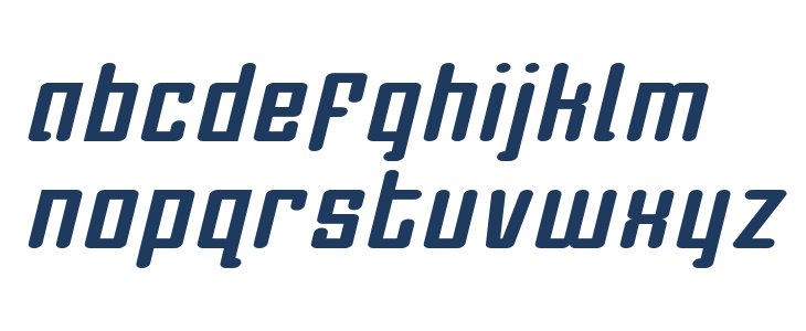 Darklighter Expanded Italic Lowercase