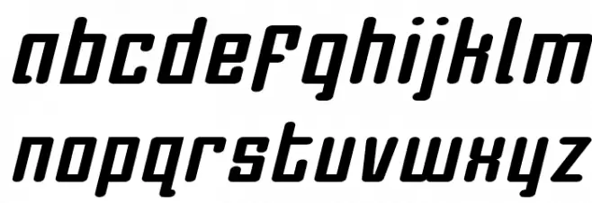 Darklighter Expanded Italic フォント 小文字