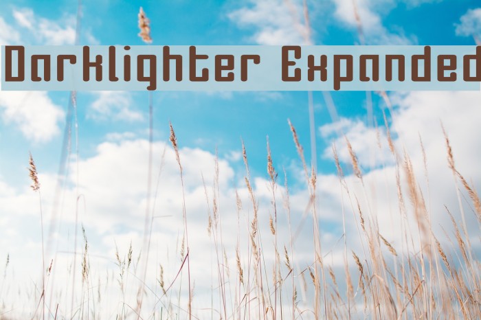 Darklighter Expanded Font examples