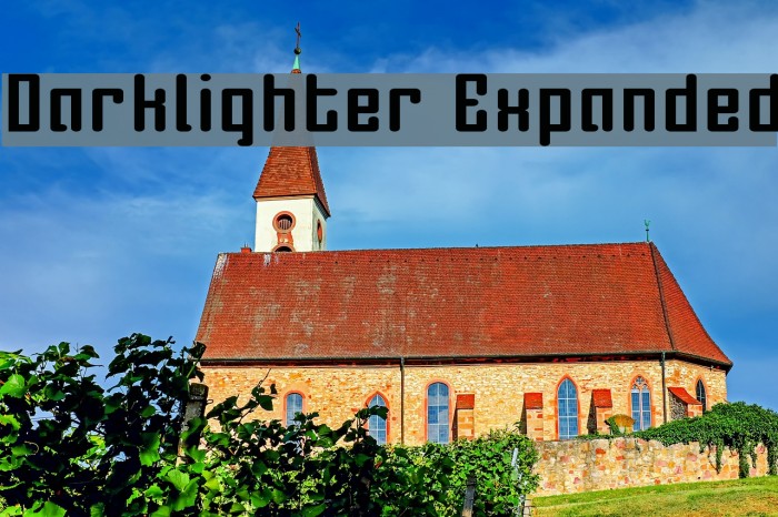 Darklighter Expanded Font examples