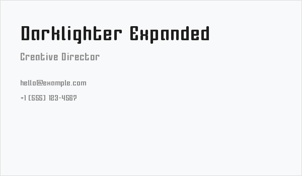 Darklighter Expanded Business Card
