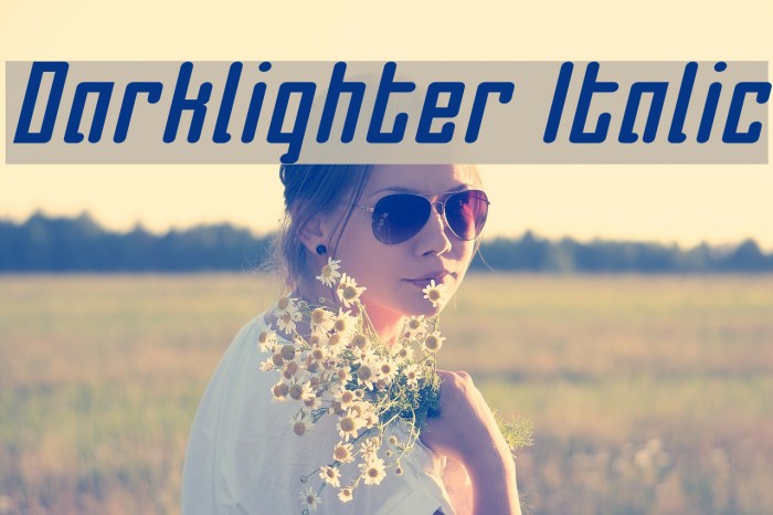 Darklighter Italic Font examples