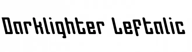 Darklighter Leftalic  免费字体下载