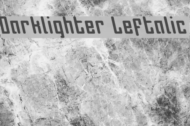 Darklighter Leftalic Font examples