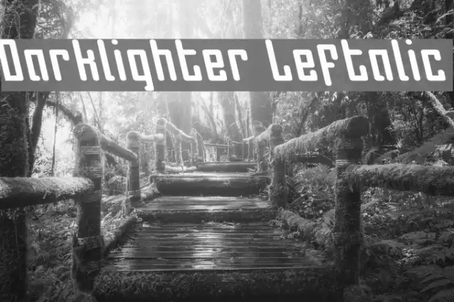 Darklighter Leftalic Font examples