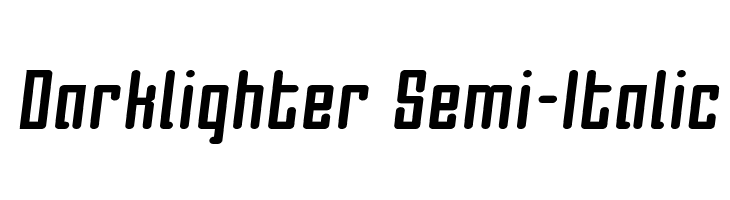 Darklighter Semi-Italic  免费字体下载