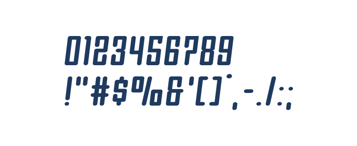 Darklighter Semi-Italic Other Characters