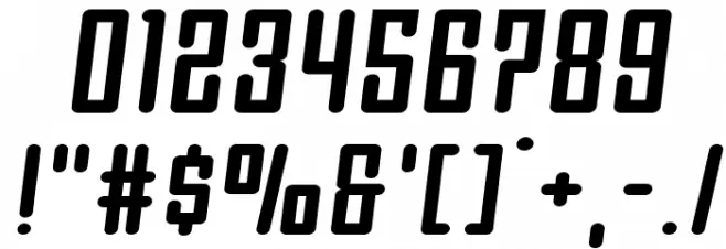 Darklighter Semi-Italic Font OTHER CHARS