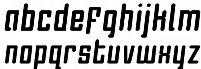 Darklighter Semi-Italic Font LOWERCASE