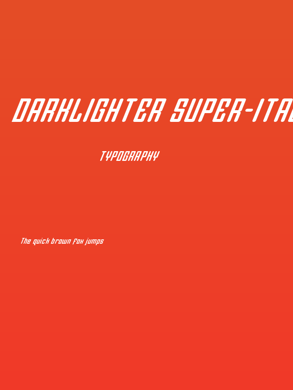 Darklighter Super-Italic Poster