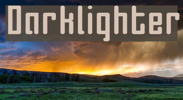 Darklighter Font examples