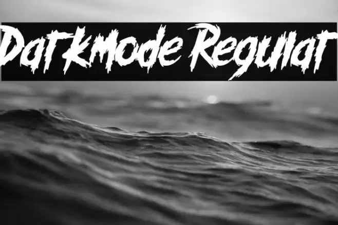 Darkmode Regular Font examples