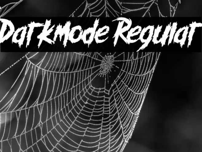 Darkmode Regular Font examples