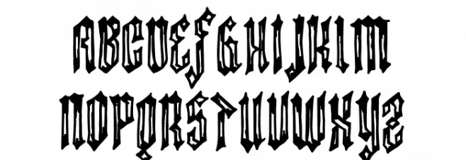 Darkness Division Font UPPERCASE