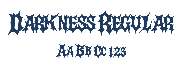 Darkness Regular Font Preview