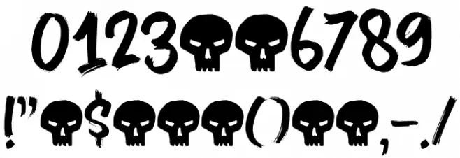 Darkness Rising DEMO Regular Font OTHER CHARS