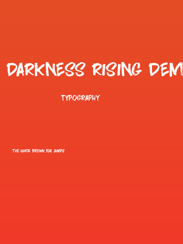 Darkness Rising DEMO Regular Poster