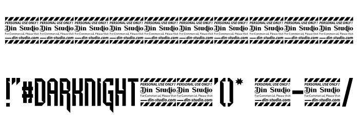 Darknight Personal Use Font OTHER CHARS