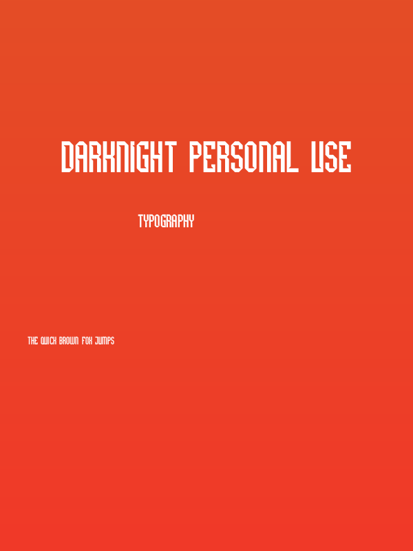 Darknight Personal Use Poster
