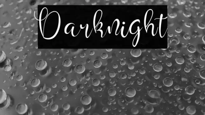 Darknight Font examples
