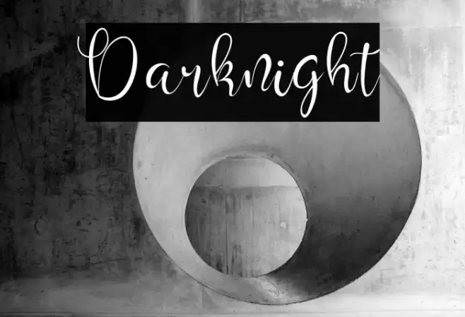 Darknight Font examples